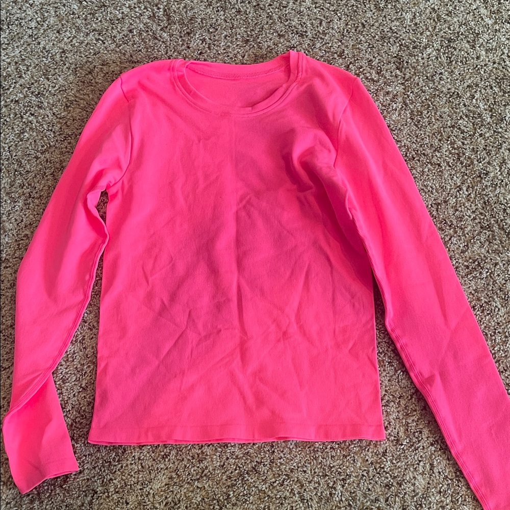 Bright Pink Long Sleeve Shirt